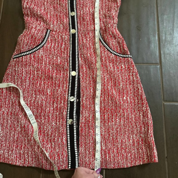 Maje Red and Black Mini Dress - Picture 10 of 14